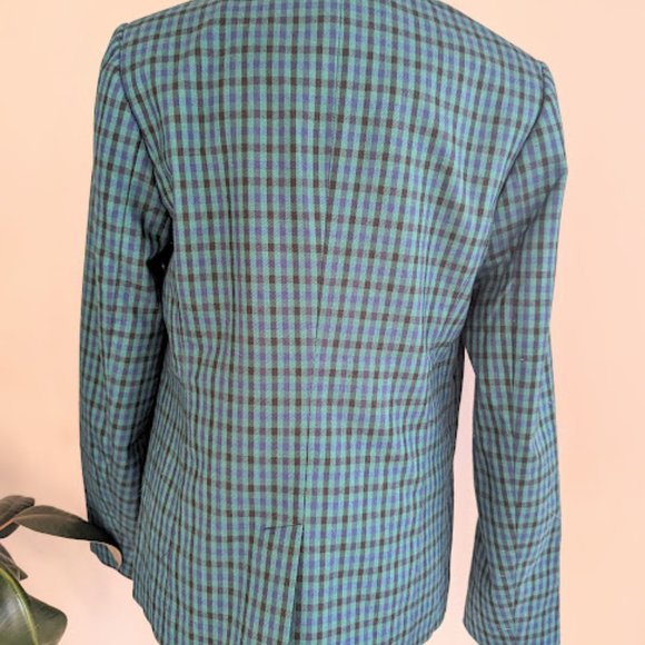 Draper James Checkerboard Blazer Size 2 Preppy Business - Picture 9 of 13